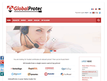 Tablet Screenshot of globalprotec.com